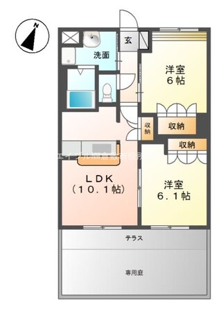 エスペランスコートの物件間取画像